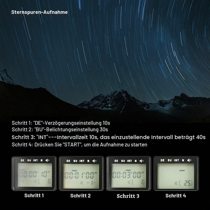 JJC Kabelloser Fernauslöser mit Kabel, Intervalometer, Timer für Olympus OM System OM-5 OM-1 OM-D E-