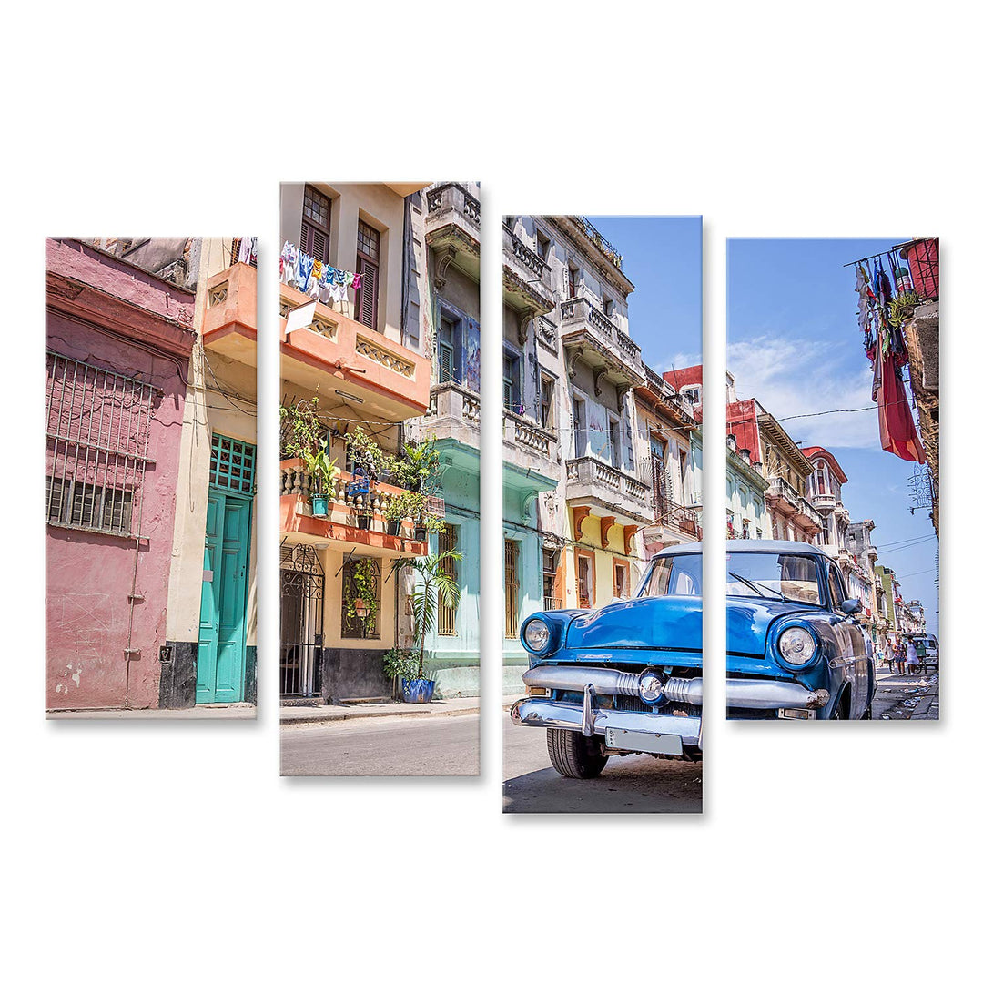 islandburner Bild auf Leinwand Vintage Classic American Car In Havanna Kuba Bilder Wandbilder Poster