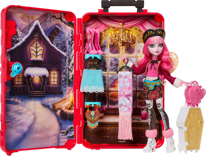 Monster High Skulltimate Secrets Cupid Asteria-Puppe und Zubehörset, Destination: Hütten-Gruselurlau