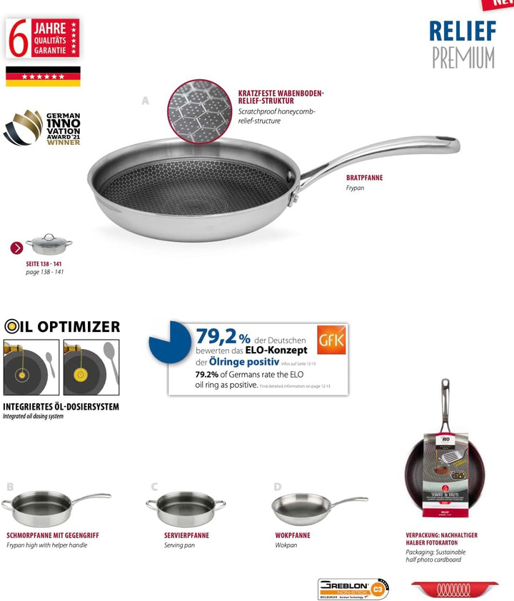 ELO Wokpfanne Relief 30cm ES