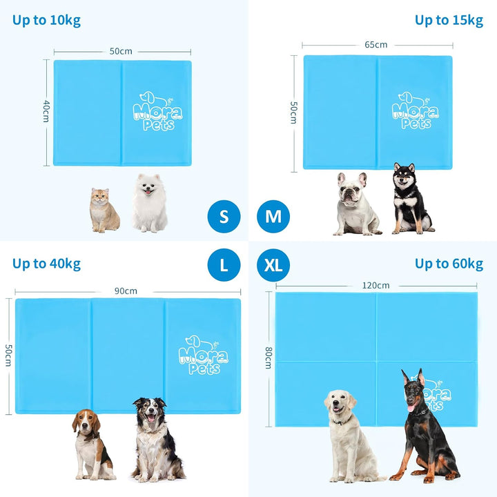 Mora Pets Kühlmatte Hund Kühldecke Hunde Katzen mit Ungiftiges Gel Hundekühlmatte Selbstkühlend Krat