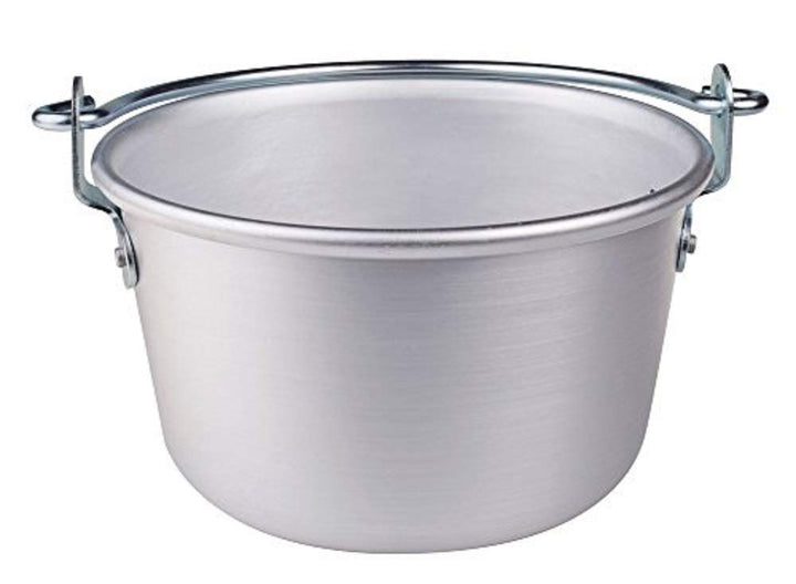 Pentole Agnelli FAMA4420 Kessel mit Griff Bogen und Saum aus Aluminium für Polenta BLTF 20 cm, Silbe