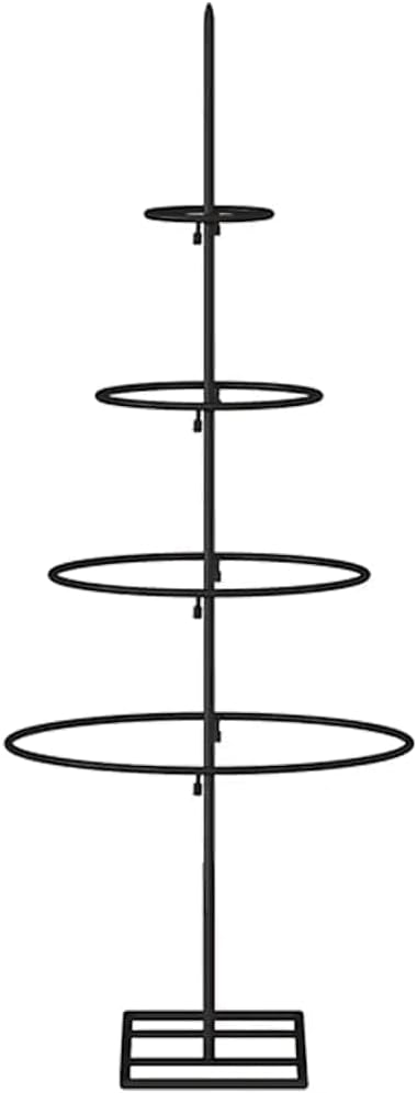 vidaXL Metall Weihnachtsbaum, Platzsparende Weihnachtsdeko, Christbaum mit Ständer aus Metall, Weihn
