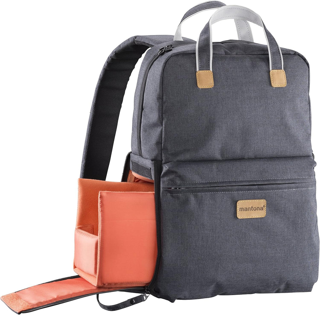 Mantona 21345 Urban Companion Fotorucksack und Tasche, anthrazit