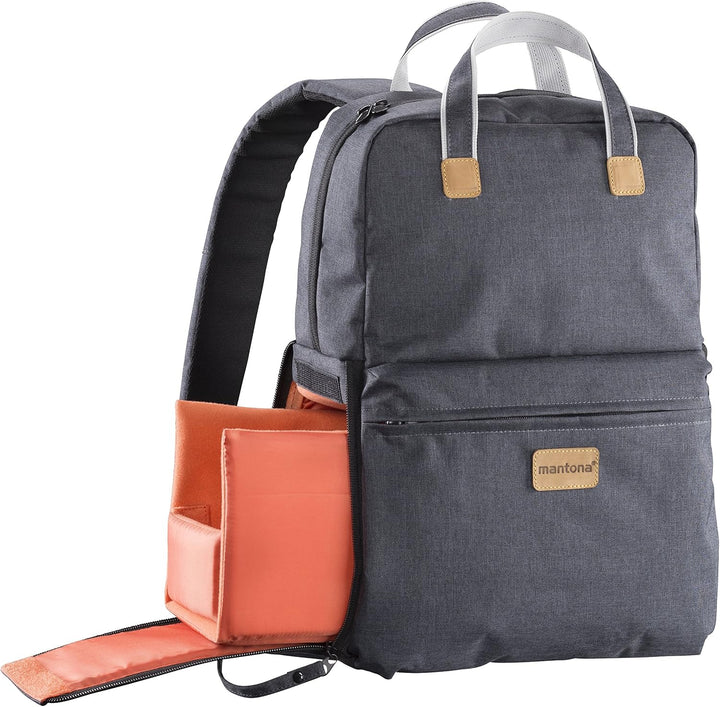 Mantona 21345 Urban Companion Fotorucksack und Tasche, anthrazit