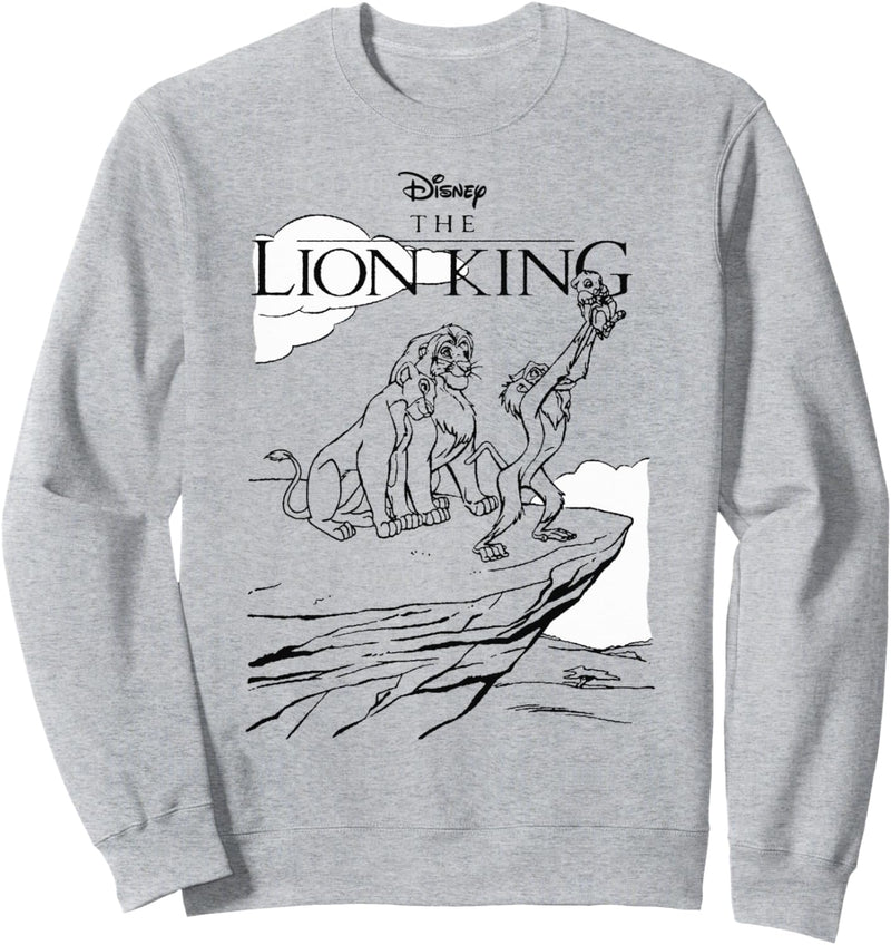 Disney The Lion King Group Shot Pride Rock Outline Sweatshirt