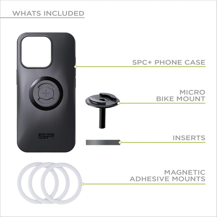SP CONNECT Micro Stem Bundle | SPC+ | für iPhone 15 Pro Max Handy Halterung für den fahrradlenker |