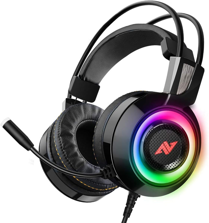 ABKONCORE CH60 Gaming-Headset mit echtem 7.1-Surround-Sound für PC, PS4, Laptop, Bassvibration, Gerä