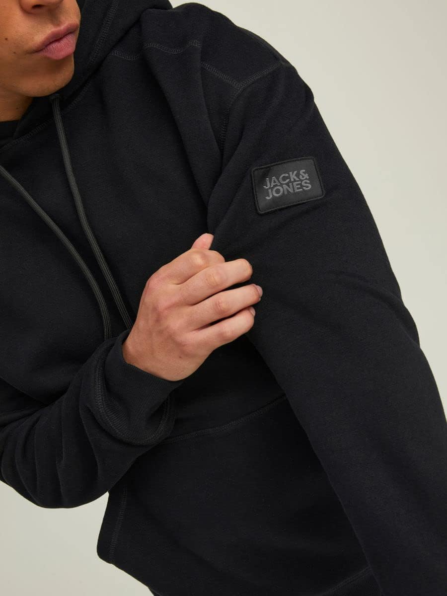 JACK & JONES Herren Jcoclassic Waffle Sweat Hood Noos Kapuzenpullover XS Schwarz, XS Schwarz