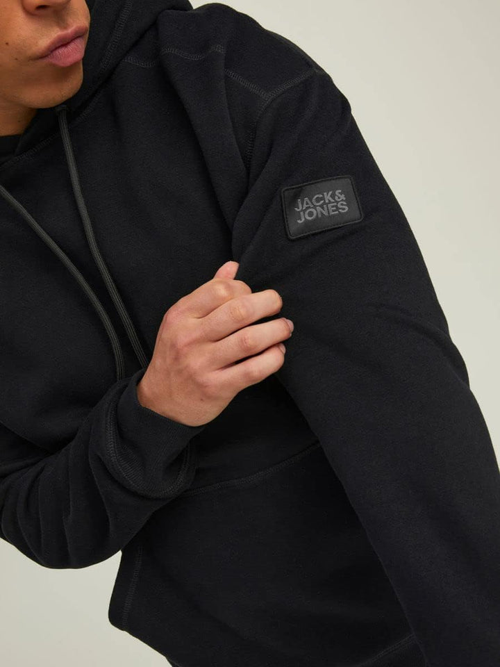 JACK & JONES Herren Jcoclassic Waffle Sweat Hood Noos Kapuzenpullover XS Schwarz, XS Schwarz