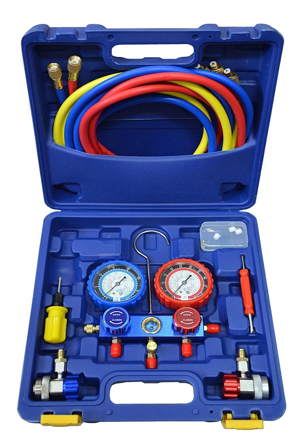 Freon-Diagnoseverteiler-Set, passend für R134A, R410a, R32, R1234yf mit Kupplungen, für die Wartung