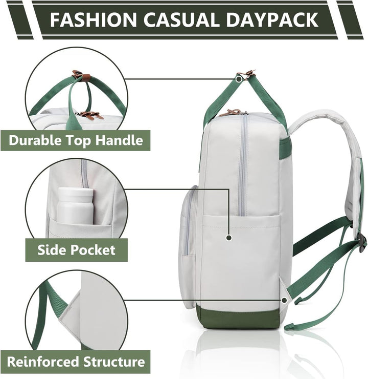 Kasgo Rucksack Herren Damen, Schulrucksack Wasserabweisend Leichte 15,6 Zoll Laptop Schultasche für