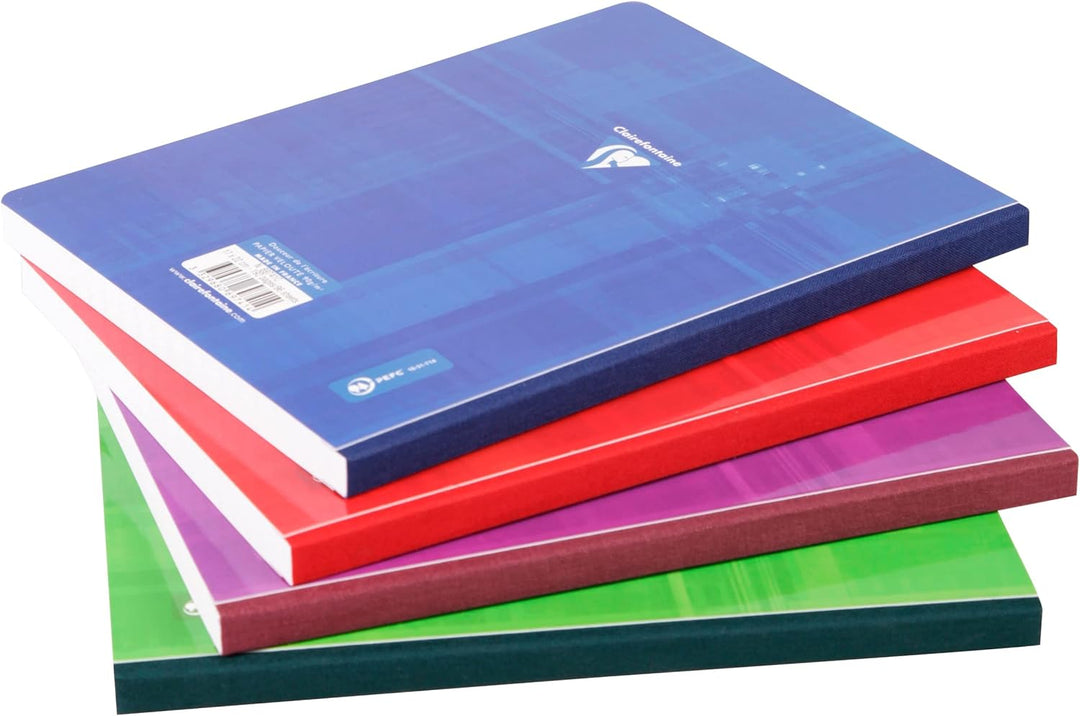 Clairefontaine 69741C - Packung mit 5 Heften 17 x 22 cm, geleihmt, französische Lineatur, 90 g, 96 B