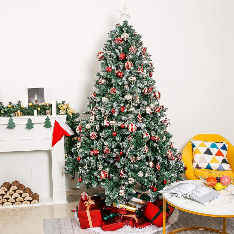 Yorbay künstlicher Weihnachtsbaum Tannenbaum mit Ständer 120cm-240cm für Weihnachten-Dekoration Mehr