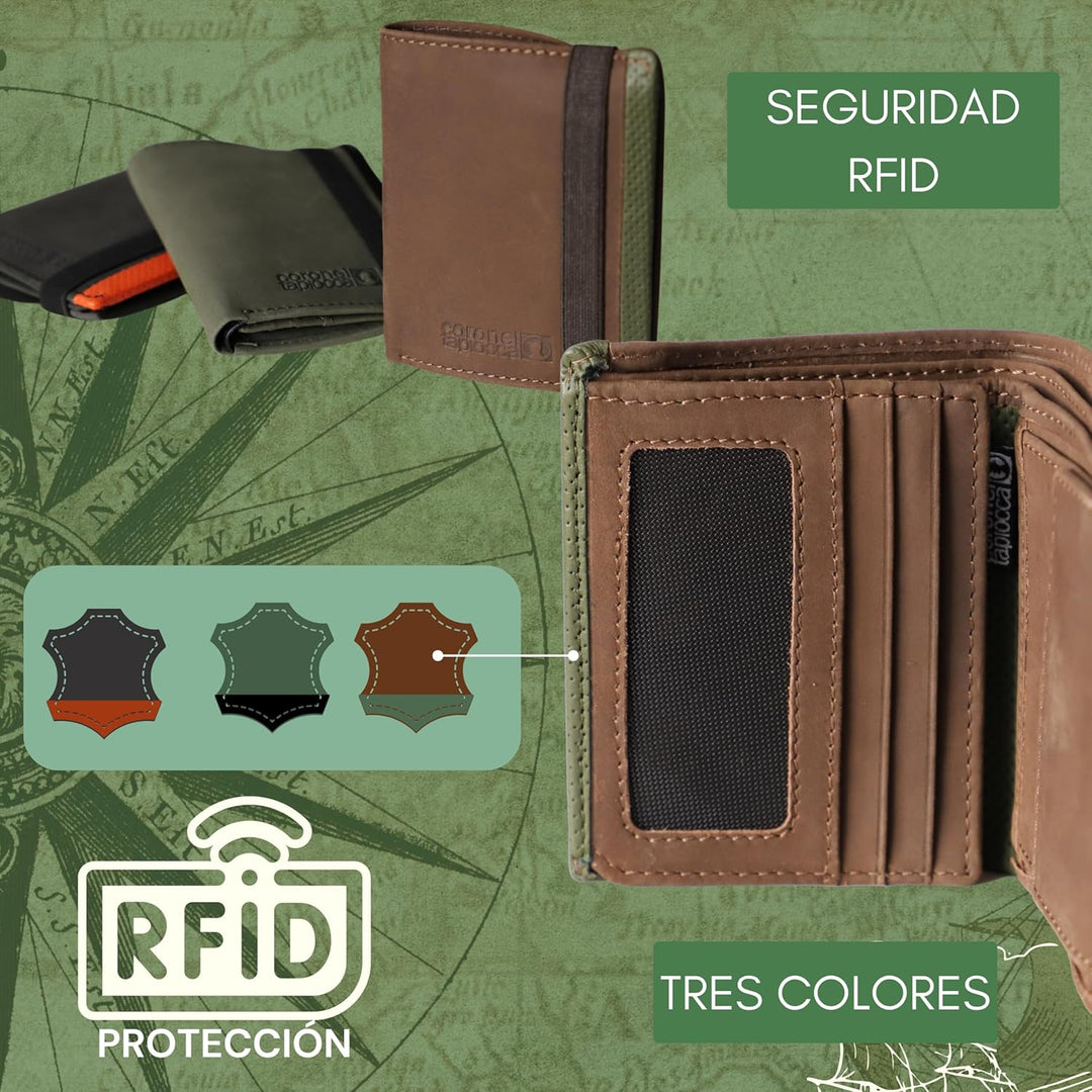 CORONEL TAPIOCCA Herren Geldbörse Wallet Geldbeutel Herren Wallet Portemonnaie Brieftasche Herren Ge