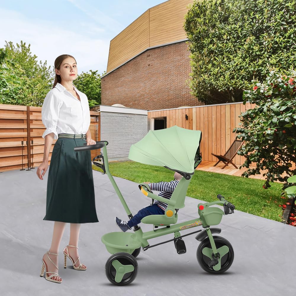 Kompakter Kinderwagen – bis 25 kg, neigbar, faltbar, mit Getränkehalter, Regenschutz, Sonnenblende (