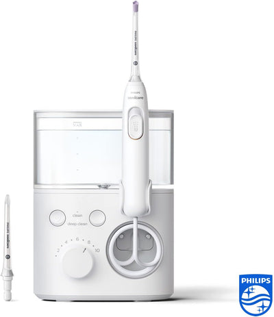 Philips Sonicare Power Flosser 3000, Munddusche mit Quad Stream Technologie, weiss (Modell HX3711/20