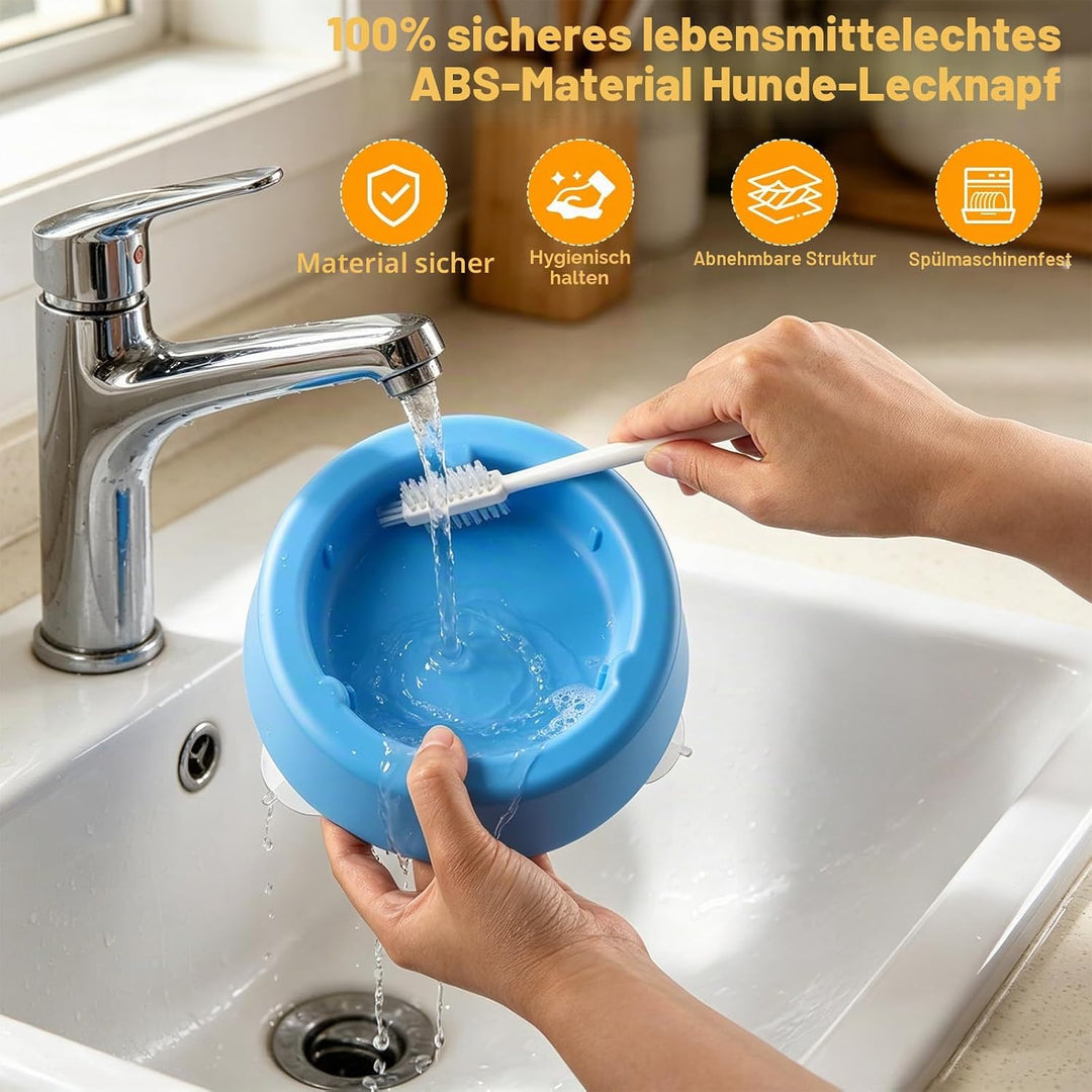 Schleckball Hunde, Lick Bowl Hund mit rollender Kugel, Nonrutsch leckball für Hunde für flüssige Lec