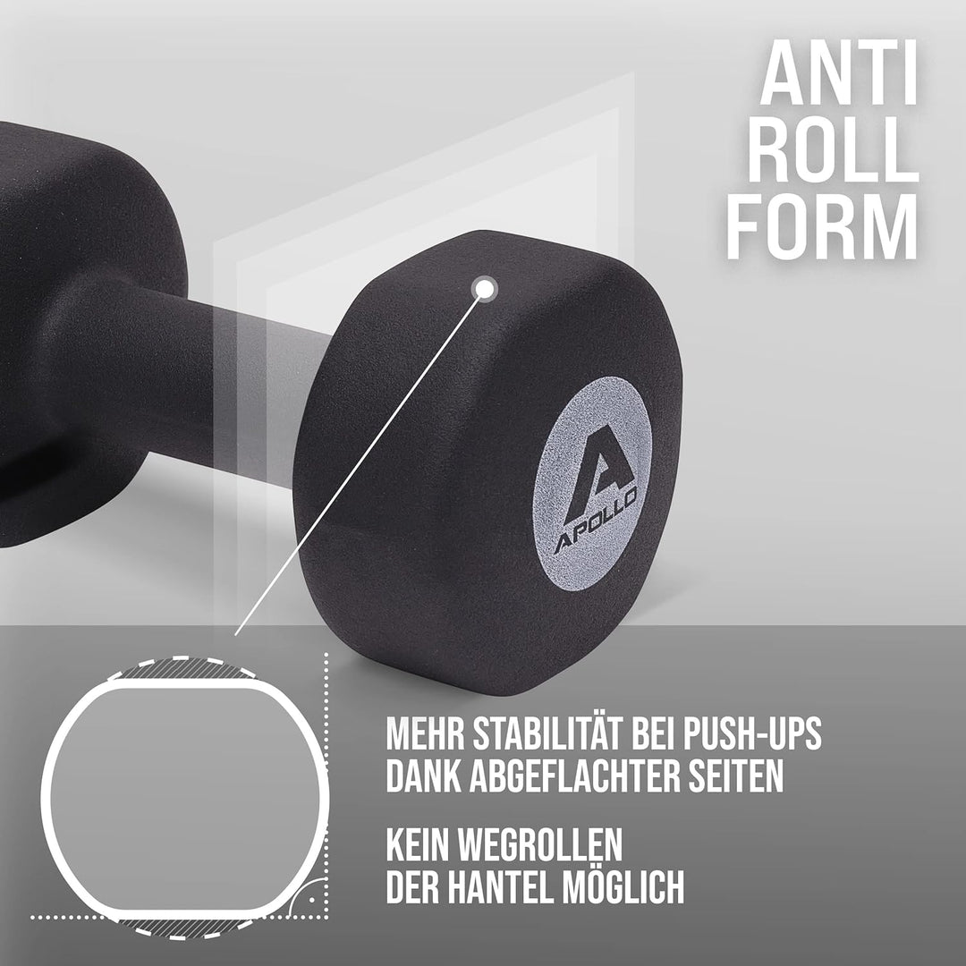 Apollo Hantel Set Kurzhantel | 2 Hanteln | 2er Hantelset | Gewichte für Krafttraining | Kurzhanteln
