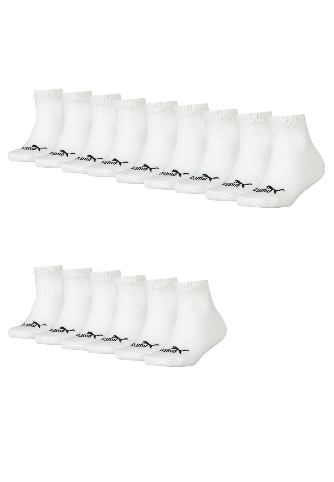 PUMA KIDS Quarter Socken Sneaker Gr. 27-38 für Mädchen und Jungen 15 Paar 27-30 300 - white, 27-30 3