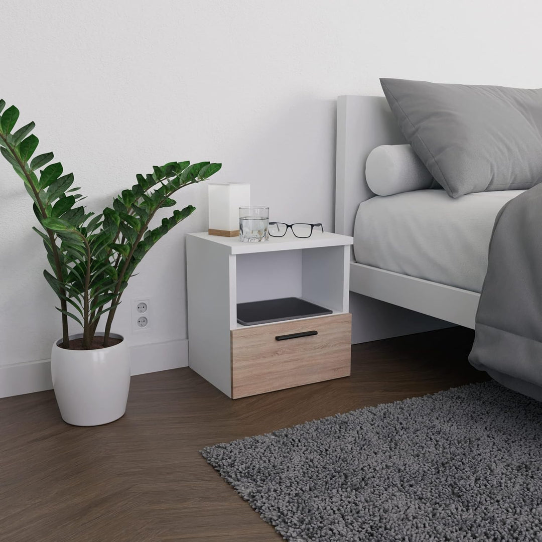Home Glow Nachttische, Nachttischschubladen, Nachttischschrank, 1 Schublade, Beistelltisch mit Ablag