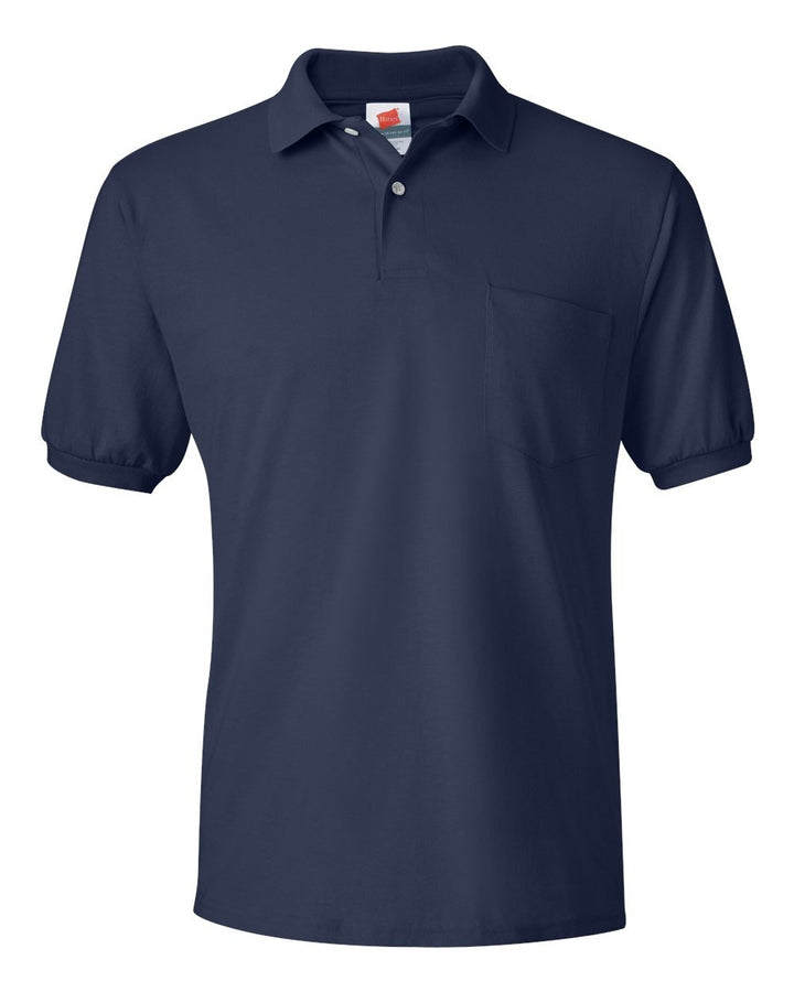Hanes Men's Comfortblend Ecosmart Jersey Pocket Polo