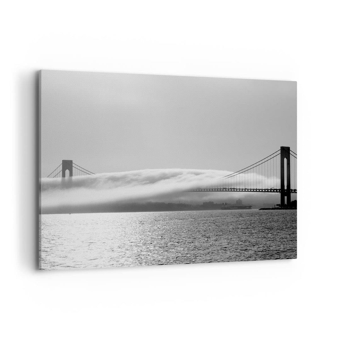 Bilder auf Leinwand 100x70cm Leinwandbild Usa goldenes tor brücke Gross Wanddeko Bild Schlafzimmer K