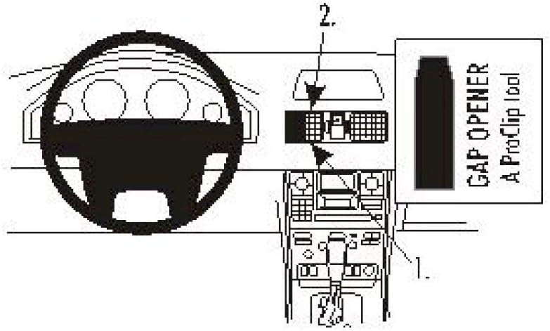 Brodit 853171 Brodit ProClip 853171 Center Mount für 02-09
