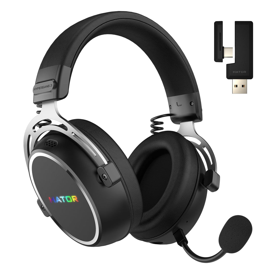 HATOR Hypergang 3 Wireless Gaming-Headset – Hi-Res Audio, Hybrid ANC, 45h Akku, Spatial Audio, Bluet