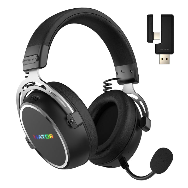 HATOR Hypergang 3 Wireless Gaming-Headset – Hi-Res Audio, Hybrid ANC, 45h Akku, Spatial Audio, Bluet