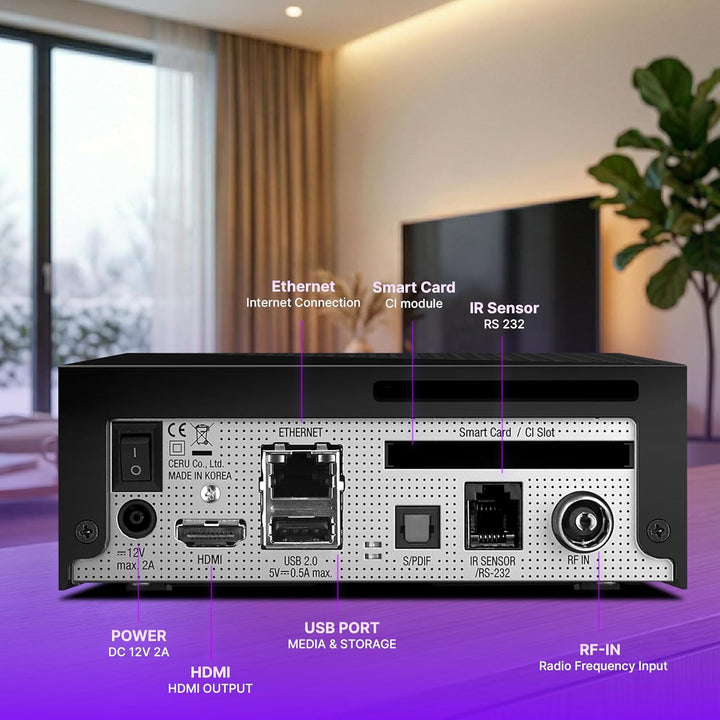VU+ Zero 4K BT 1x DVB-C/T2 Tuner Linux Receiver UHD 2160p, DVB-C/T2