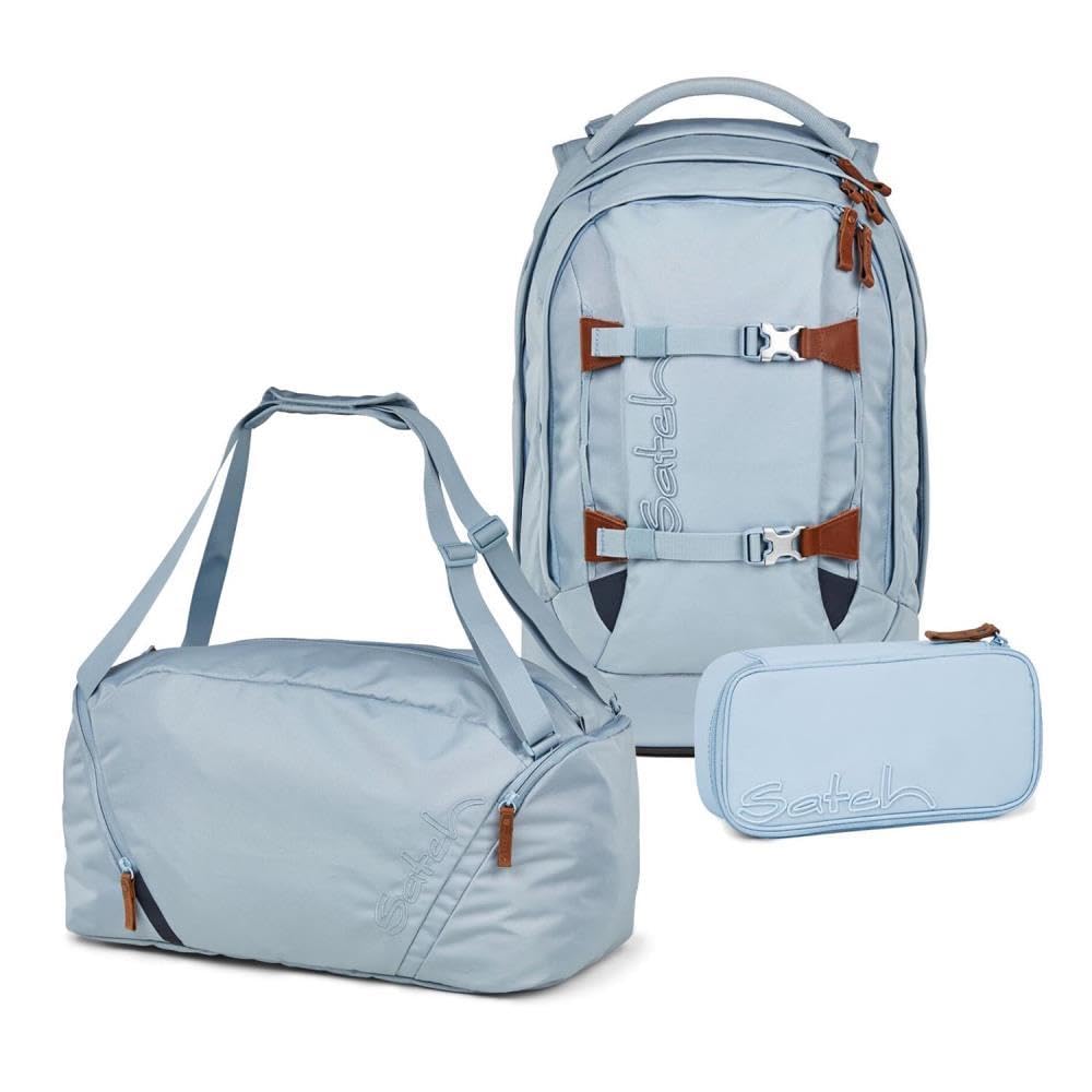 Satch Pack Nordic Black Skandi Edition Schulrucksack Set 3tlg. inkl. Schlamperbox und Sporttasche (N