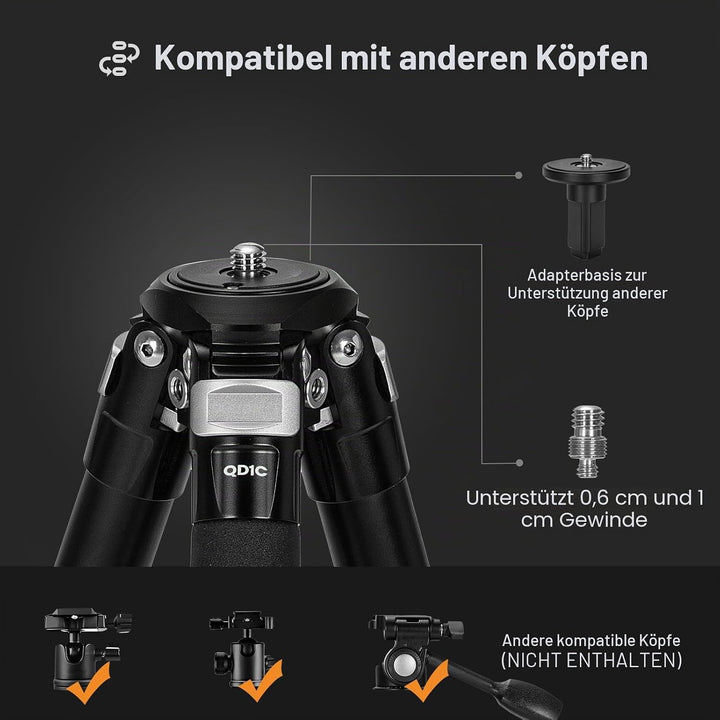 TARION Kamera Stativ Kamerastativ Reisestativ: Kompakt Dreibein Stative Leicht Videostativ aus Kohle