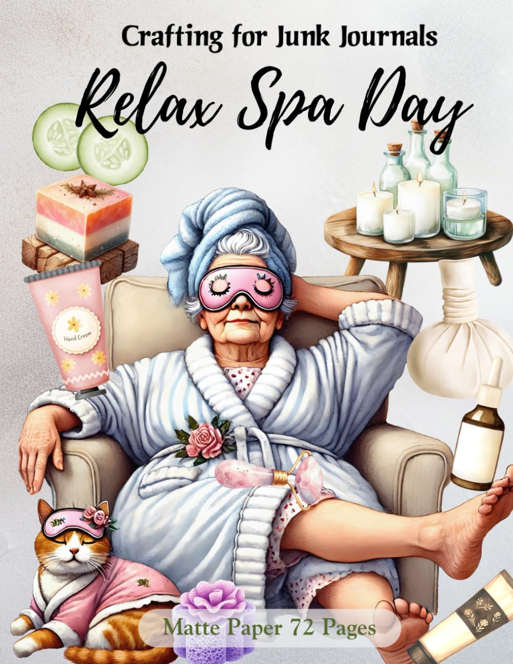 Crafting for Junk Journals Relax Spa Day Ephemera Book: High Quality Images Of Peoples, For Paper Cr