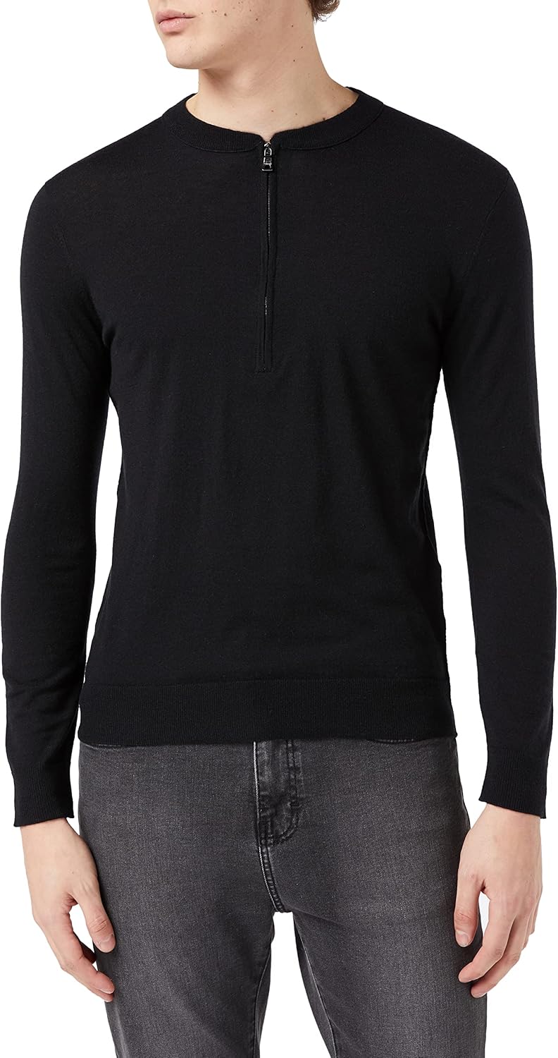 FALKE Herren Zip Func Polo XL Schwarz, XL Schwarz