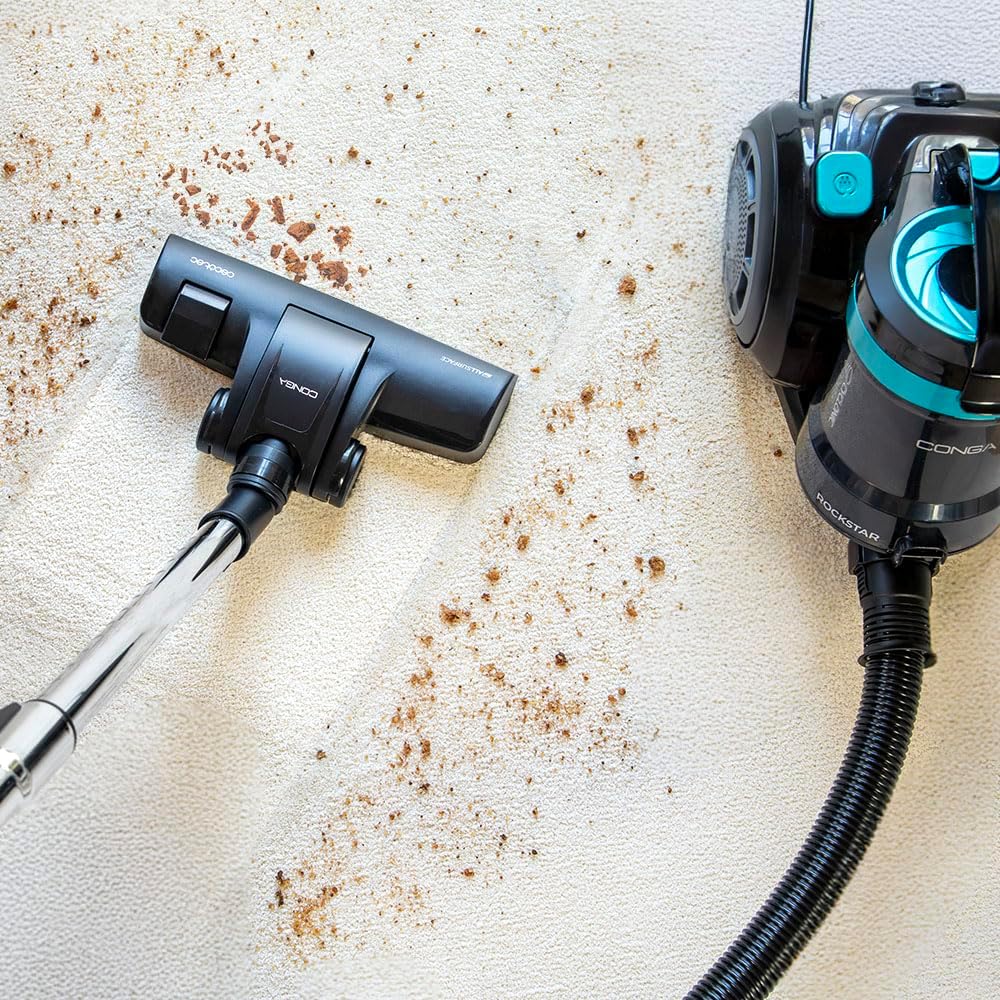 Cecotec Beutelloser Bodenstaubsauger Conga Rocksta Cyclonic Plus. 800W, Grosse Kapazität 2L Behälter
