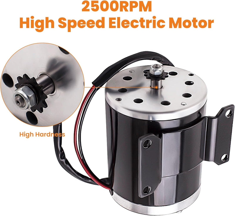 maXpeedingrods 500W 24V DC Motor E-Scooter Elektroroller Elektro Motor Mit Halterung Elektromotor fü