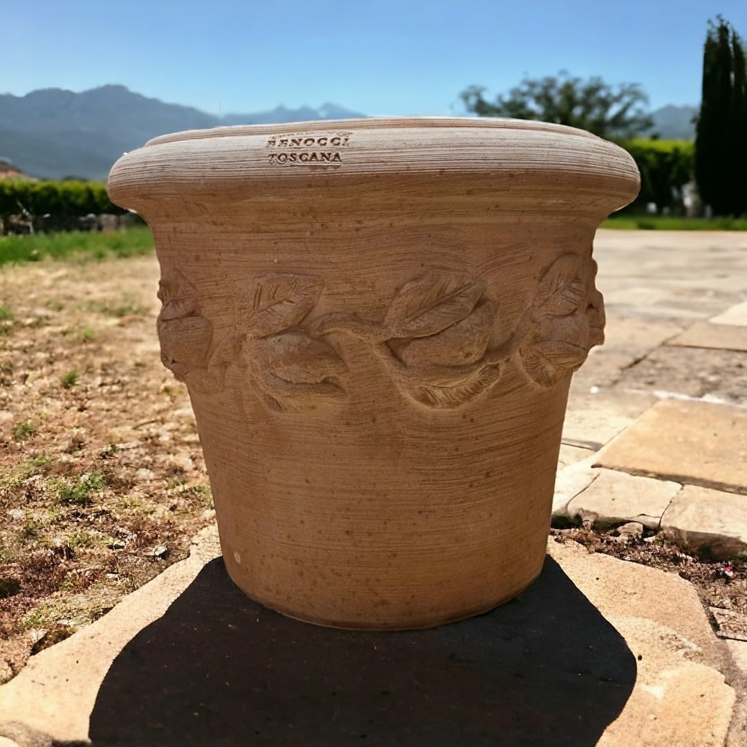 Blumentopf Pflanzgefäss Übertopf Terracotta FROSTFEST QUALITÄTSWARE Conca LIMONI (48cm), 48cm