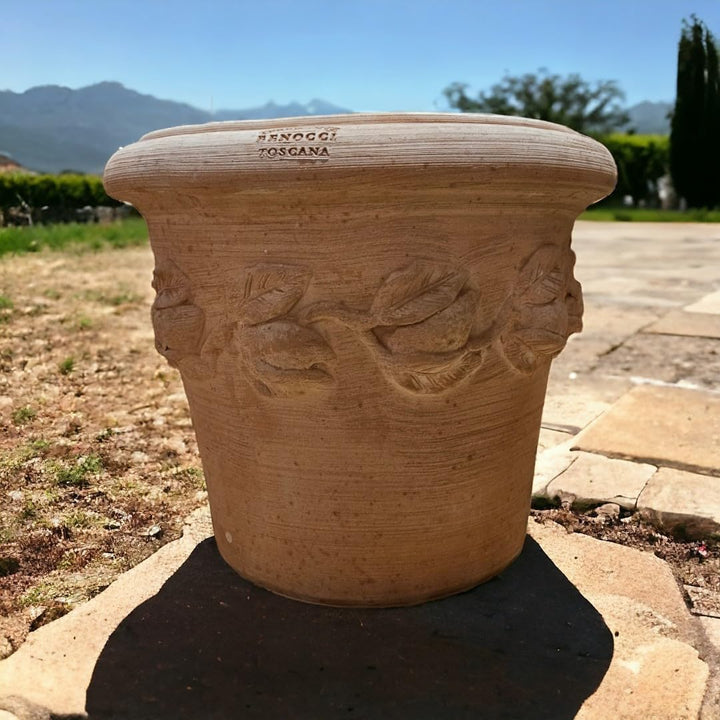 Blumentopf Pflanzgefäss Übertopf Terracotta FROSTFEST QUALITÄTSWARE Conca LIMONI (48cm), 48cm