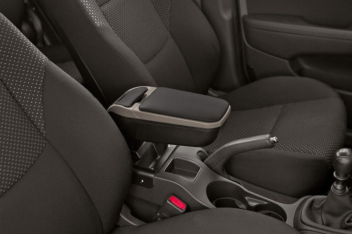 ARMSTER 2 Apoyabrazos Específico Negro/Gris para Fiat 500 L (2012-), con compartimento de Almacenaje