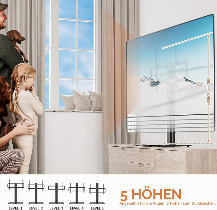 TV Standfuss Universal Höhenverstellbar Ständer Halterung Fernsehständer 40''-86'' LCD LED Flachbild
