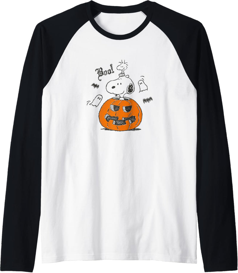 Peanuts Sketchy Halloween Raglan