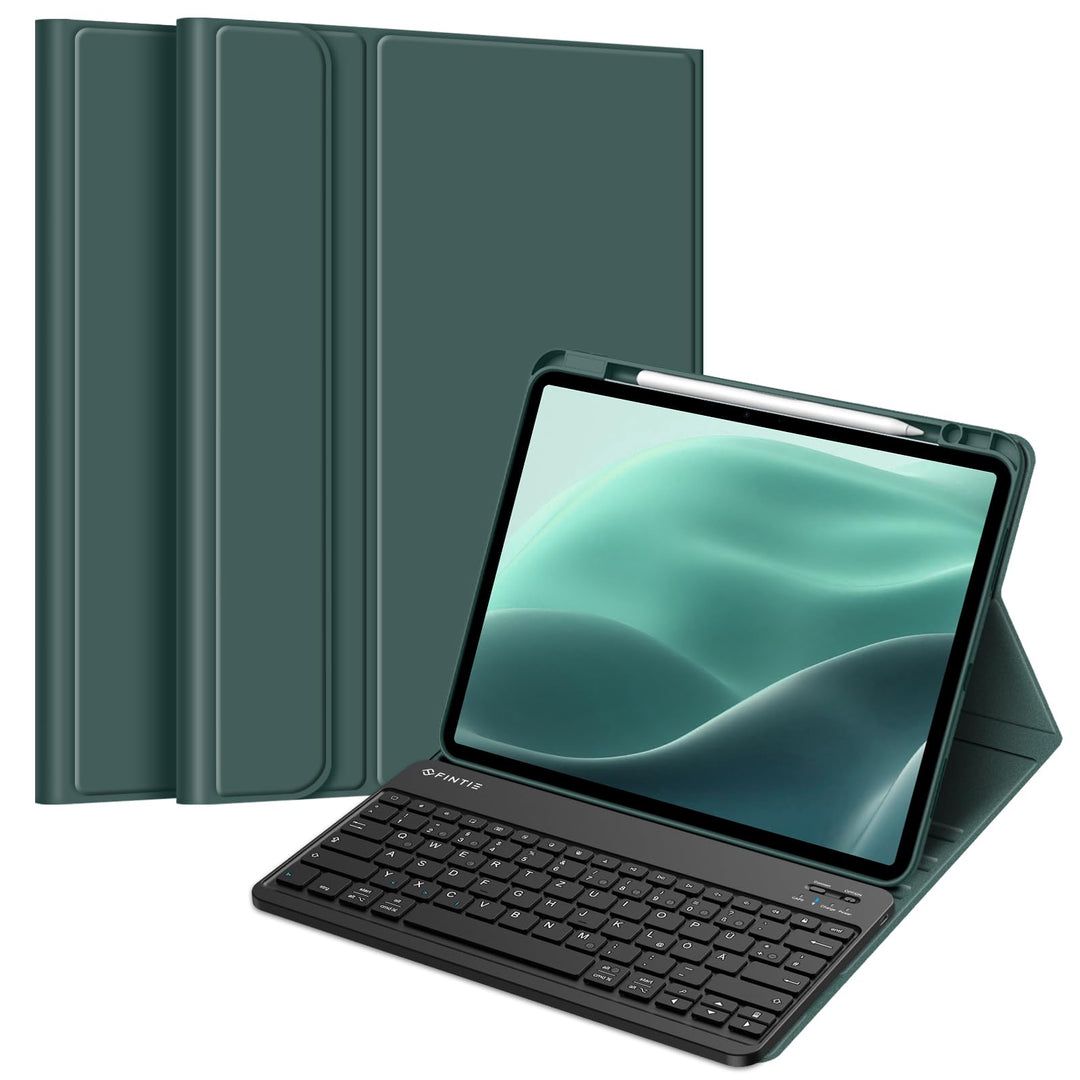 FINTIE Hülle mit Tastatur für iPad Air 13 Zoll M4/M3/M2 (2026/2025/2024), Soft TPU Rückseite Gehäuse