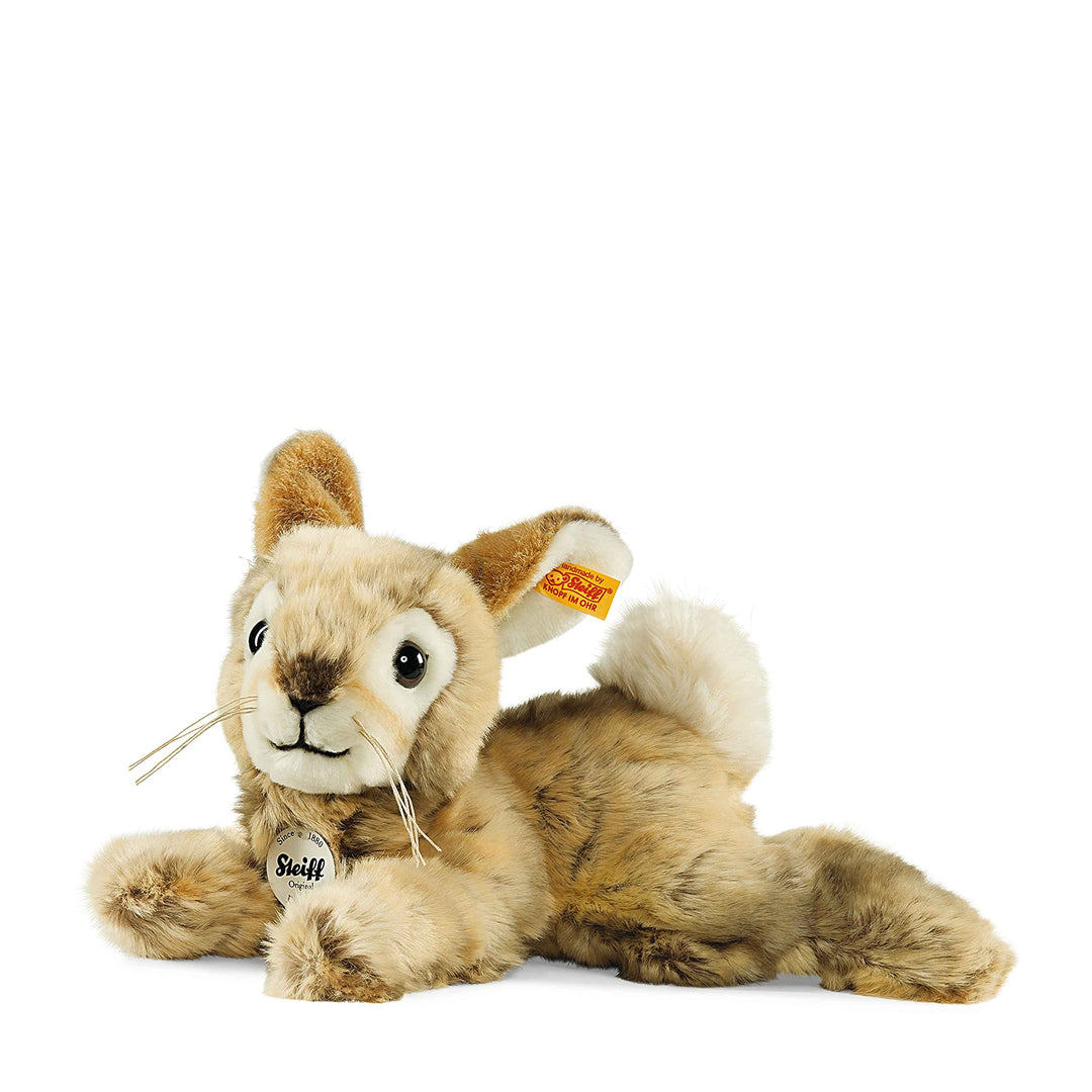 Steiff Dormili Hase - 32 cm - Kuscheltier für Kinder - weich & waschbar - braun - liegend (080050)