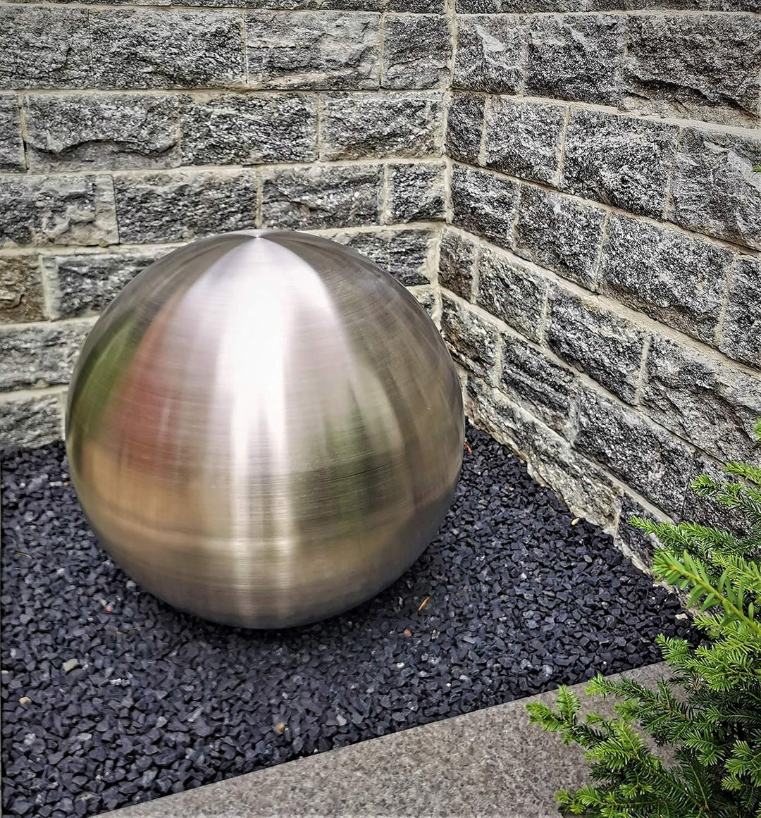 Jürgen Bocker Garten-Ambiente Dekokugel aus Edelstahl 20 cm matt gebürstet Dekorationskugel Edelstah