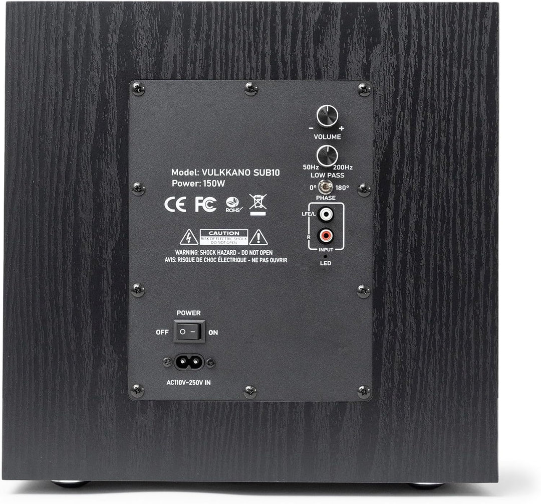 VULKKANO SUB10 Subwoofer Activ 10 Zoll, Frequenz: 40 Hz-200 Hz