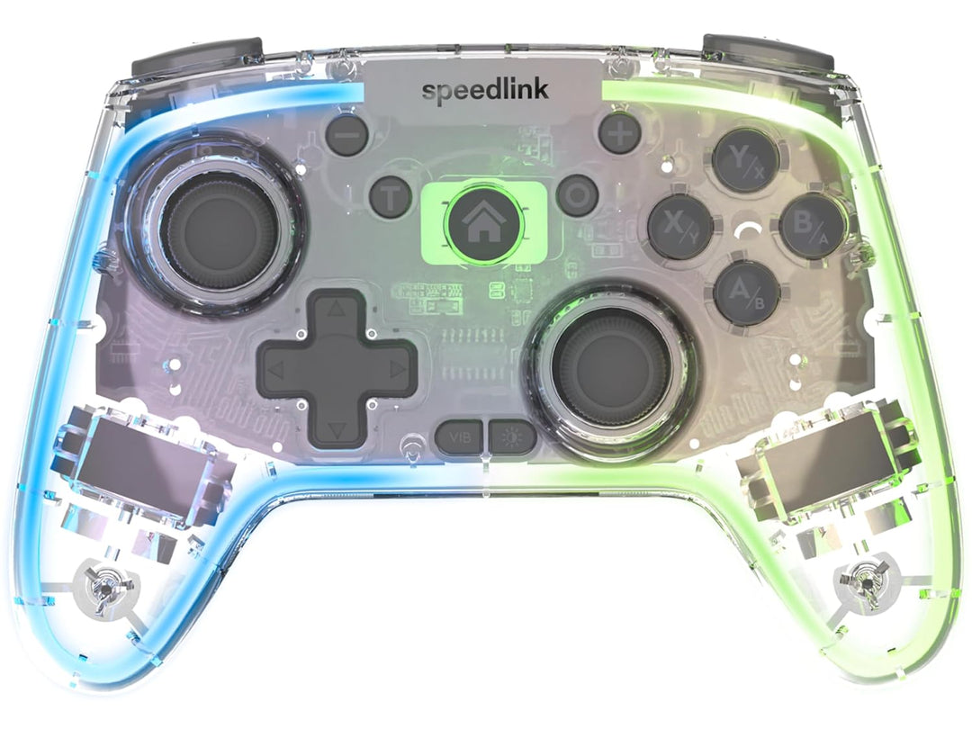 Speedlink RAIT NX RGB Gamepad - Controller PC wireless Bluetooth oder USB, Hall Effekt Sensoren, tra
