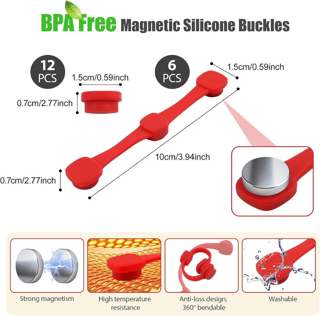 18 Pcs Magnete für Airfryer Backpapier,BPA-frei Zubehör für Heissluftfritteuse Verhindert Verrutsche