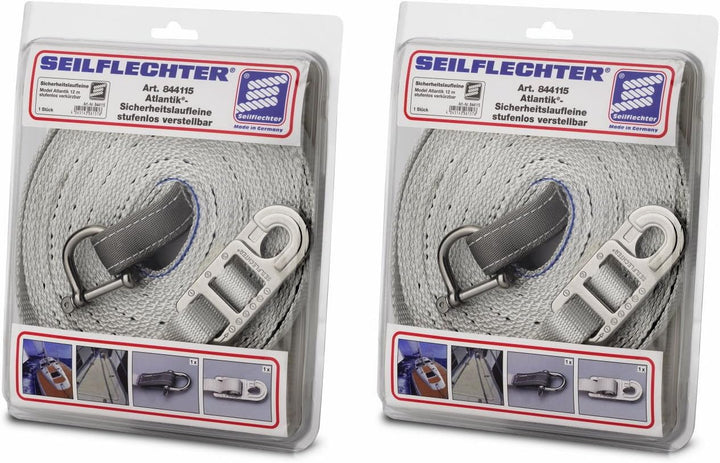 SEILFLECHTER Atlantik Sicherheitslaufleine 12 m lang - 2er Pack - 2 Stück