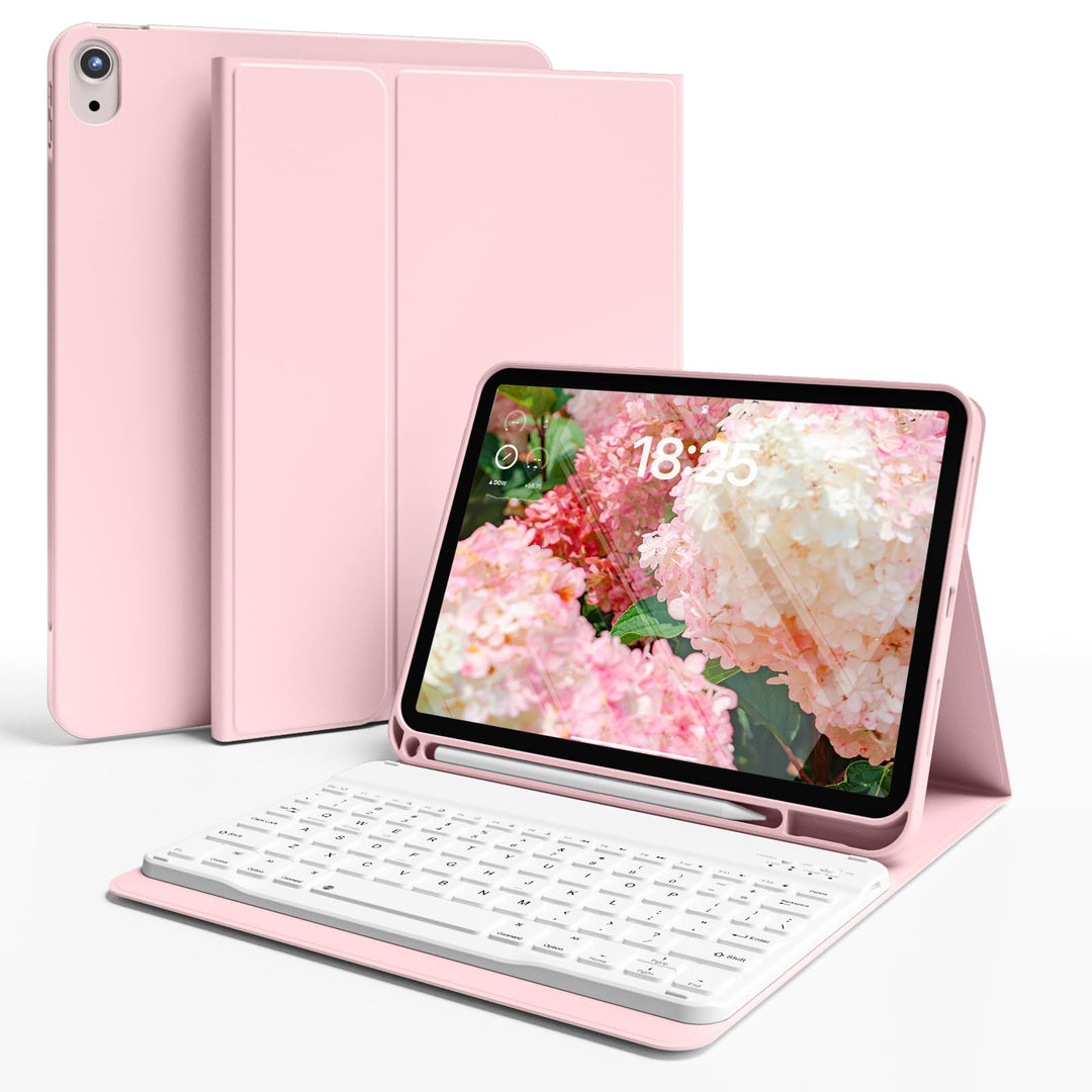 JKSML Hülle mit Tastatur für iPad (A16) 11./10.Generation 2025/2022 (11/10.9 Zoll) mit Stifthalter,